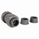 Georg Fischer Check Valve, 1/2 in, Single, Inline Spring, PVC, Socket/Threaded x Socket/Threaded - 161562102