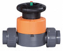 Georg Fischer 10 35/64 in Socket x Socket 2-Way Diaphragm Valve, 457 Coefficient of Volume, EPDM Backing - 161514637