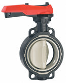 Georg Fischer Wafer-Style Butterfly Valve, Polypropylene, 150 psi, 3 in Pipe Size - 167567024