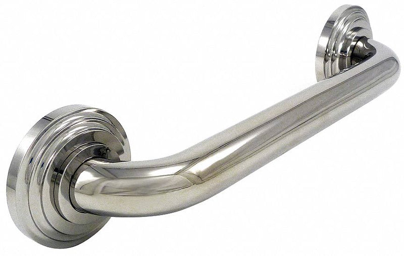 WingIts Length 18 in, Tri-Step Flange, Stainless Steel, Platinum Grab Bar, Silver - WPGB5PS18TRI
