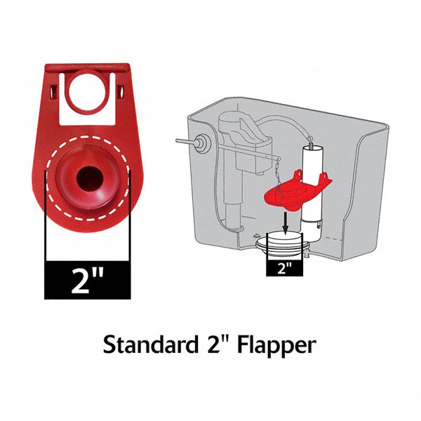 Korky Flapper, Fits Brand Universal Fit, For Use with Series Universal Fit, Toilets, Gravity Tanks - 2000BP