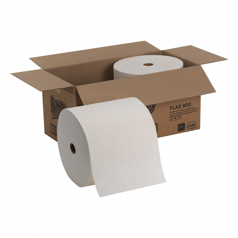 Georgia-Pacific Dry Wipe Roll, Brawny(R) Professional F900, 6-3/4 in x 10-1/2 in, Number of Sheets 690, White - 29602