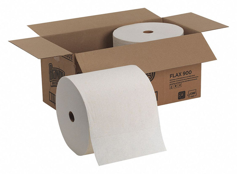 Georgia-Pacific Dry Wipe Roll, Brawny(R) Professional F900, 6-3/4 in x 10-1/2 in, Number of Sheets 690, White - 29602