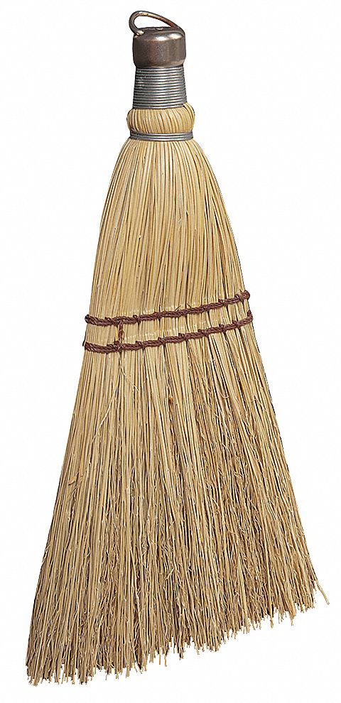 Tough Guy Natural Whisk Broom, 7 1/2 in Sweep Face - 34F931