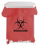 Bowman Biohazard Bag Holder, 9-1/2" Width, 12-3/4" Height, 12-3/4" Length - MW-001