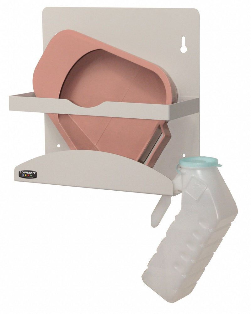 Bowman Bedpan/Urinal Dispenser, 12-11/32 in W x 12 in L x 4-43/64 in H - NC001-0512