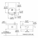 Elkay Non-Refrigerated, Dispenser Design Wall, Water Cooler, Number of Levels 1, Front Push Button - EDFP214C