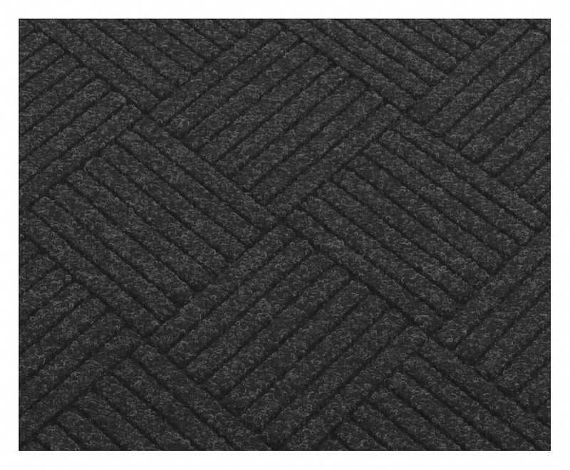 Condor Indoor Entrance Mat, 3 ft L, 24 in W, 3/8 in Thick, Rectangle, Charcoal - 6NTG7