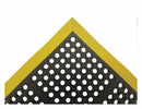 Condor Drainage Mat, 5 ft 4 in L, 3 ft 4 in W, 7/8 in Thick, Rectangle, Black with Yellow Border - 34L281