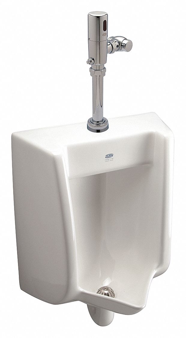 Zurn Vitreous China, White, Siphon Jet Urinal & Automatic Flush Valve, Wall, Top - Z5755.380.00