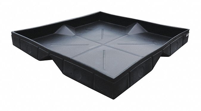 Ultratech Transformer Spill Tray, Polyethylene, 50 gal Spill Capacity, 48 in Length, 48 in Width - 9603