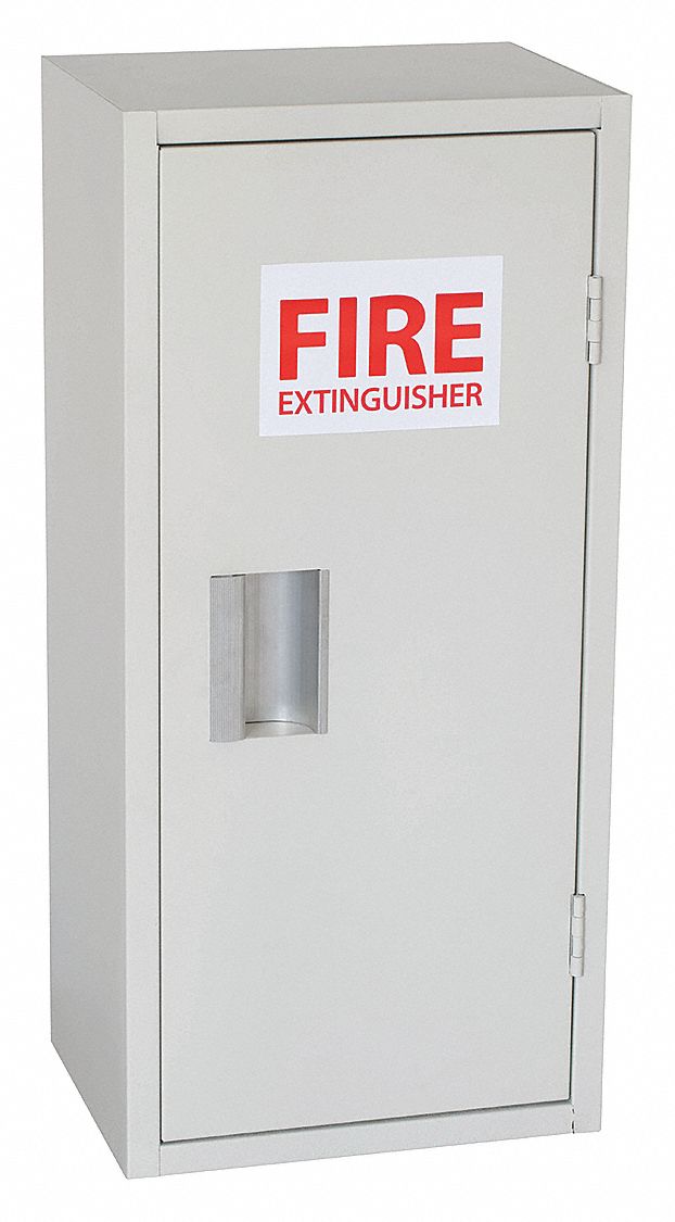 Top Brand Fire Extinguisher Cabinet, 25 9/16 in Height, 12 in Width, 9 1/16 in Depth, 20 lb Capacity - 35GX44