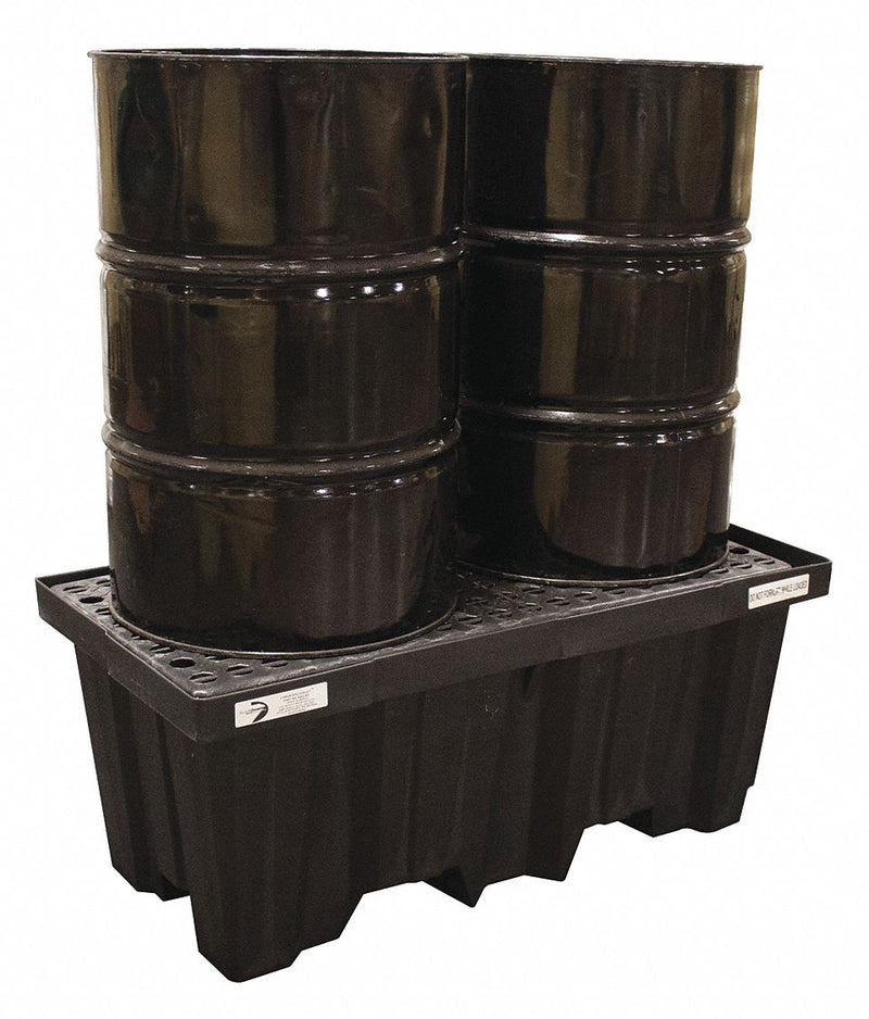 Black Diamond Spill Containment Pallets, Uncovered, 66 gal Spill Capacity, 1,000 lb - 5222-BD