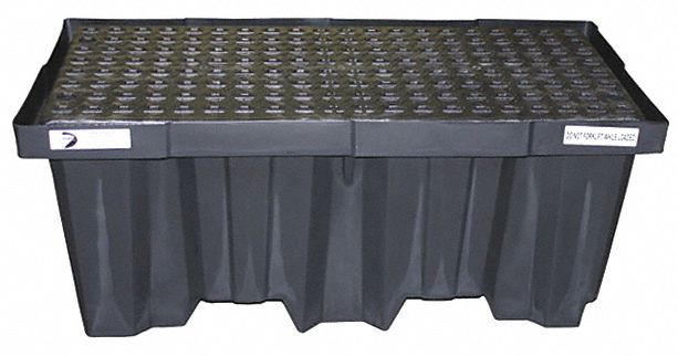 Black Diamond Spill Containment Pallets, Uncovered, 66 gal Spill Capacity, 1,000 lb - 5222-BD-D