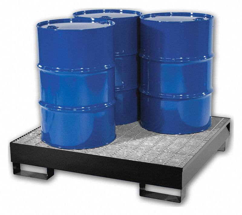 Black Diamond Spill Containment Pallets, Uncovered, 66 gal Spill Capacity, 2,400 lb - 9004-BD