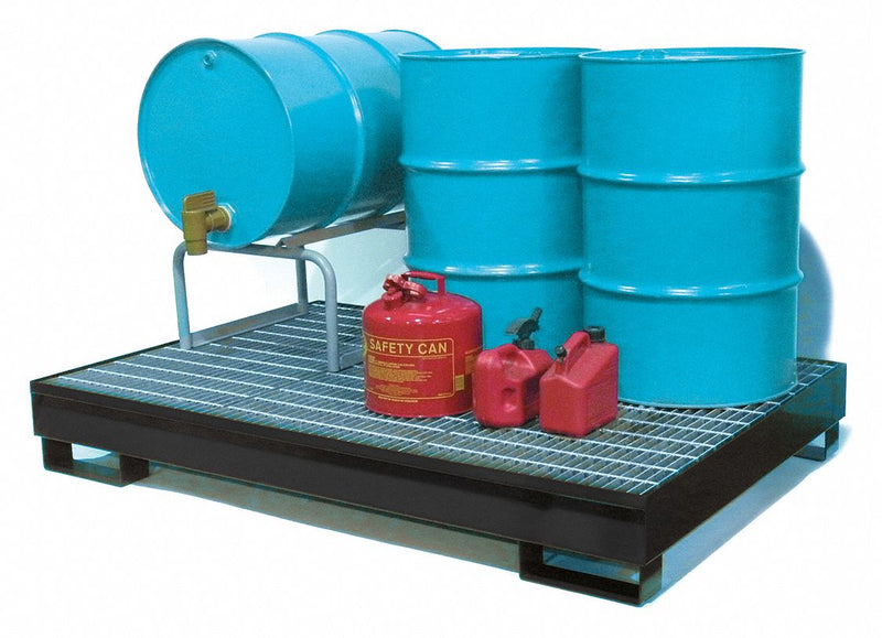 Black Diamond Spill Containment Pallets, Uncovered, 95 gal Spill Capacity, 3,600 lb - 9006-BD
