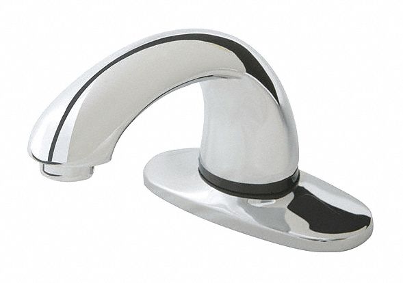 Rubbermaid Chrome, Low Arc, Bathroom Sink Faucet, Motion Sensor Faucet Activation, 0.5 gpm - 1818966