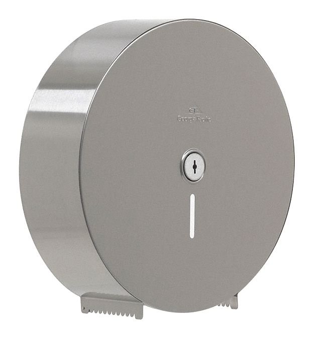 Georgia-Pacific Toilet Paper Dispenser, Georgia-Pacific, Silver, Jumbo Core, (1) Roll Dispenser Capacity - 59449