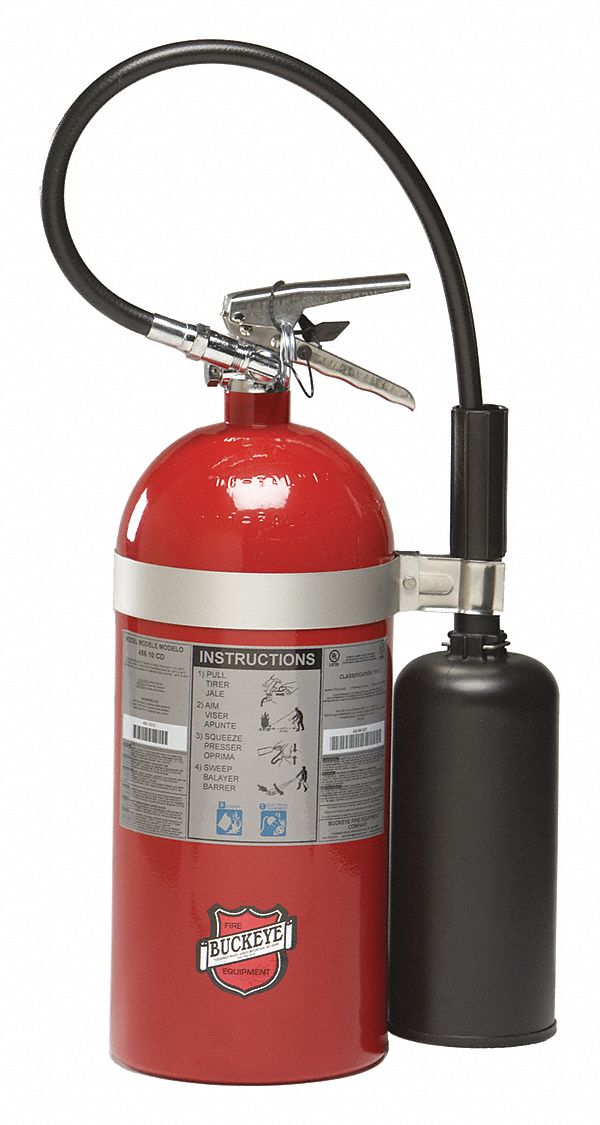 Buckeye Fire Extinguisher, Carbon Dioxide, Carbon Dioxide, 10 lb, 10B:C UL Rating - 45600