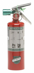 Buckeye Fire Extinguisher, Halotron, HydroChloroFluoroCarbon, 2.5 lb, 2B:C UL Rating - 70258