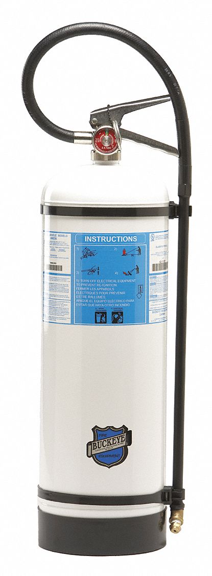 Buckeye Fire Extinguisher, Water Mist, Deionized Water, 2.5 lb, 2A:C UL Rating - 51000