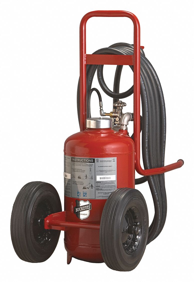 Buckeye Purple K, BC Class Wheeled Fire Extinguisher with 125 lb Capacity and 54 sec Discharge Time - 31310