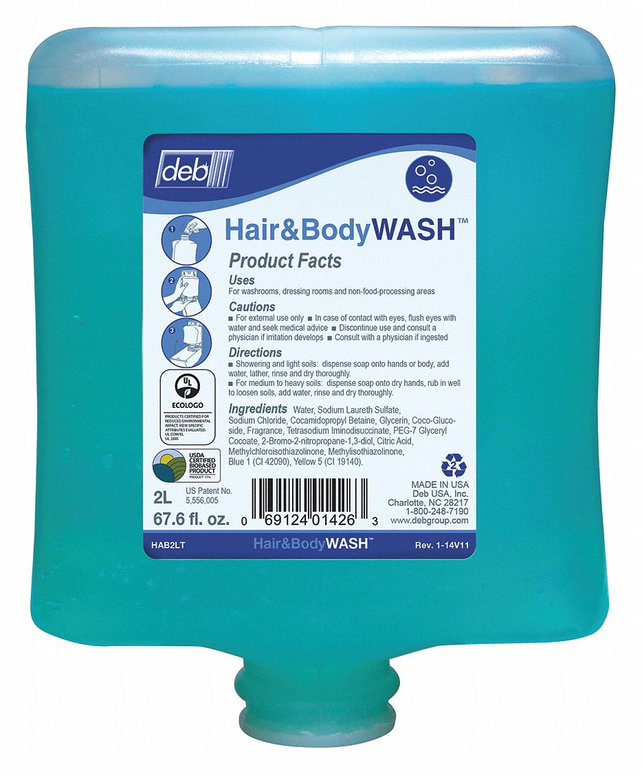 DEB HAB2LT - Shampoo and Body Wash 2000mL Gel PK4 | SustainableSupply.com
