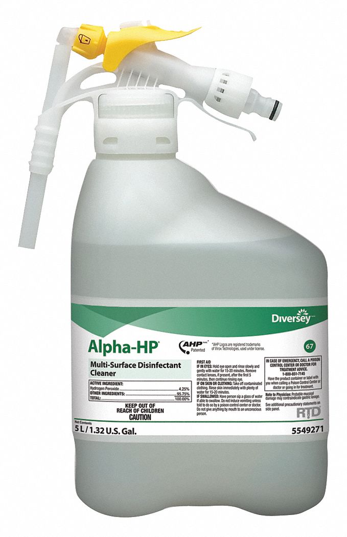 Diversey All Purpose Disinfectant Cleaner For Use With RTD Chemical Dispenser, 1 EA - 5549271