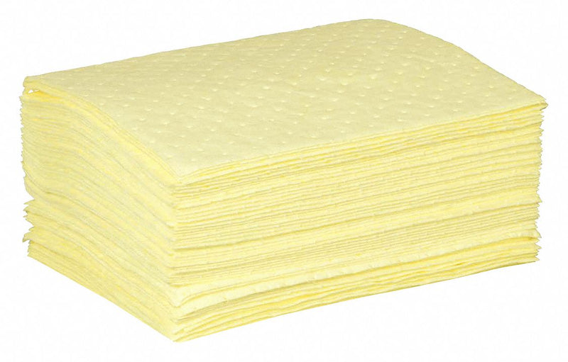 Condor 19 in Absorbent Pad, Fluids Absorbed: Chemical, Hazmat, Medium, 9 gal, 50 PK - 35ZP99