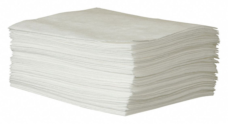 Condor 19 in Absorbent Pad, Fluids Absorbed: Oil-Based Liquids, Light, 11 gal, 50 PK - 35ZR08