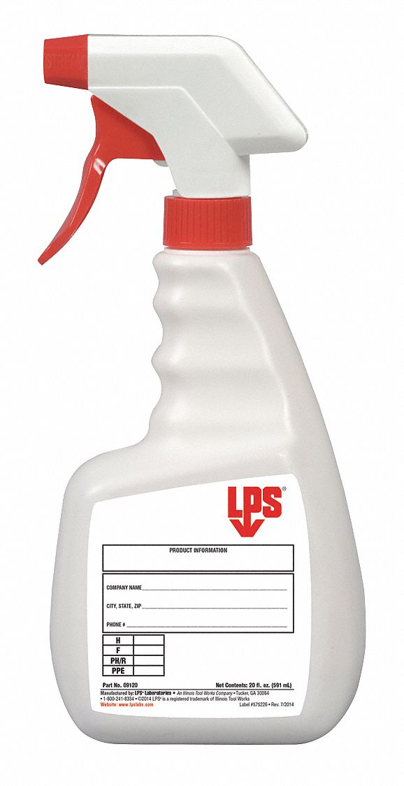 LPS White HDPE Trigger Spray Bottle, 20 oz., 1 EA - 9120