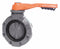 Hayward Wafer-Style Butterfly Valve, CPVC, 150 psi, 2 1/2 in Pipe Size - BYV22025A0EL000