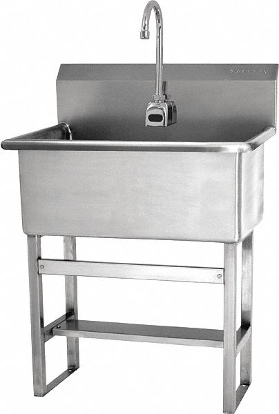 Sani-Lav Sani-Lav, Scrub Sinks Series, 22 in x 16 1/2 in, Stainless Steel, Scrub Sink - 531FB
