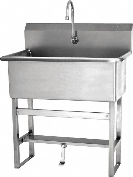 Sani-Lav Sani-Lav, General Purpose, 1, Stainless Steel, Scrub Sink - 532F1