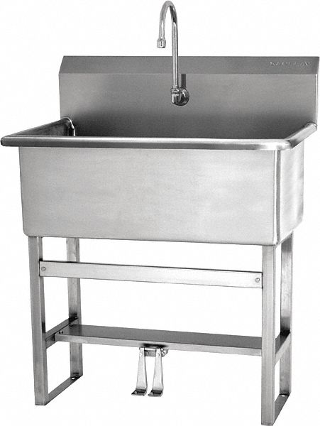 Sani-Lav Sani-Lav, General Purpose, 1, Stainless Steel, Scrub Sink - 532FS