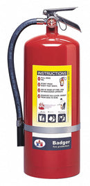 Badger Fire Extinguisher, Dry Chemical, Monoammonium Phosphate, 20 lb, 6A:120B:C UL Rating - B20M