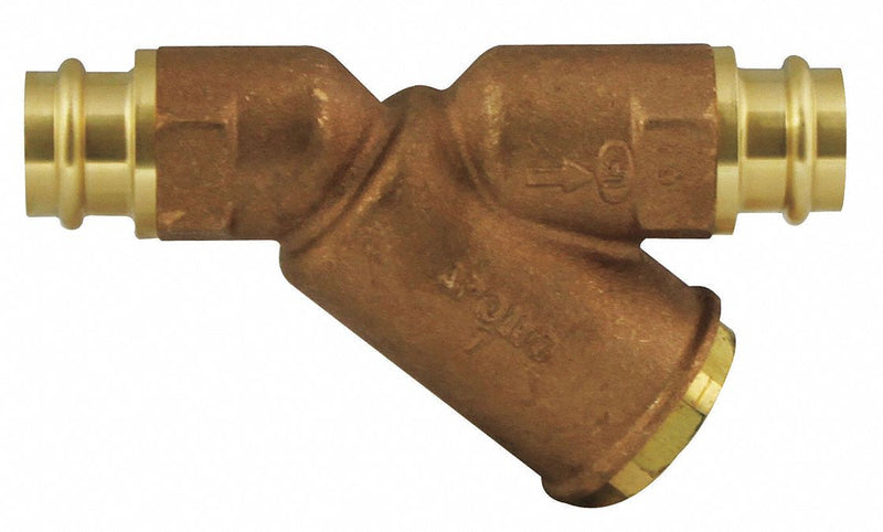 Apollo 1/2 in Y Strainer, Press, 50 Mesh, 4 3/4 in Length, Lead Free Bronze - 59LF003P2PR