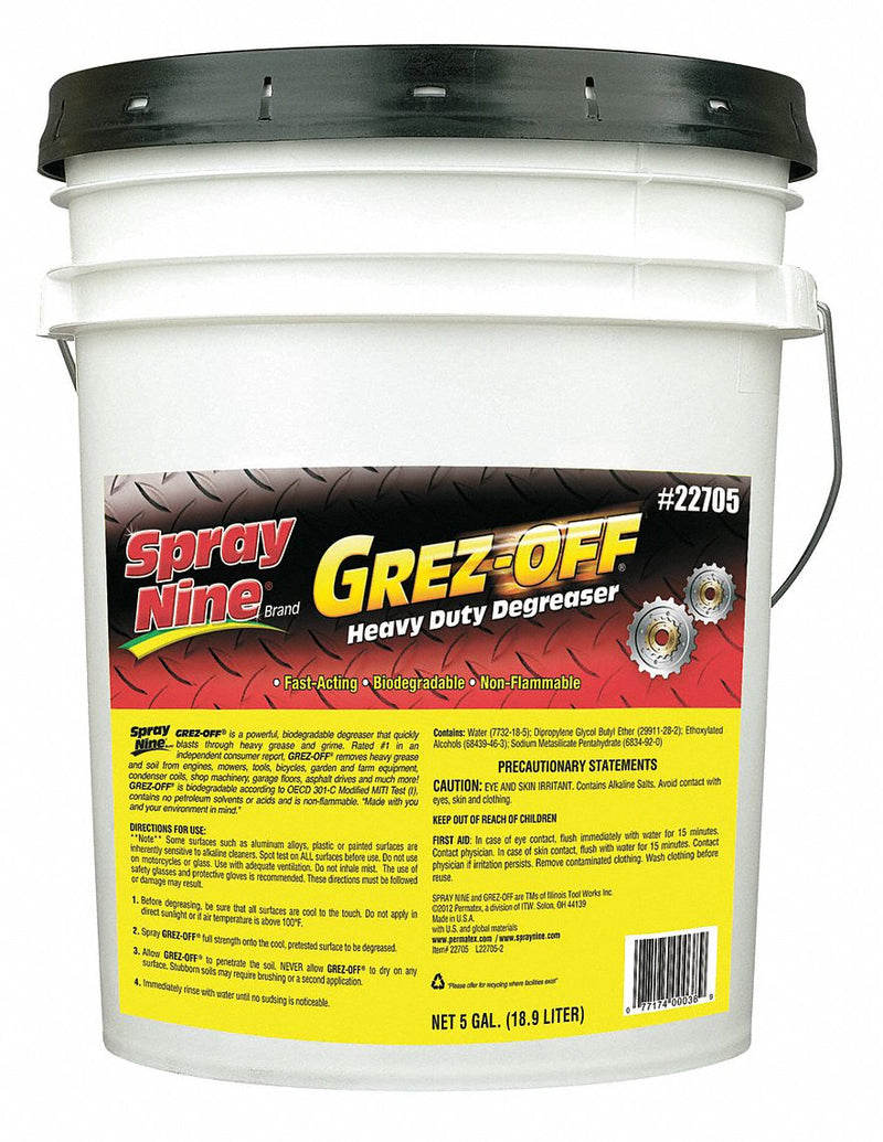 Spray Nine Degreaser, 5 gal Cleaner Container Size, Pail Cleaner Container Type, Citrus Fragrance - 22705