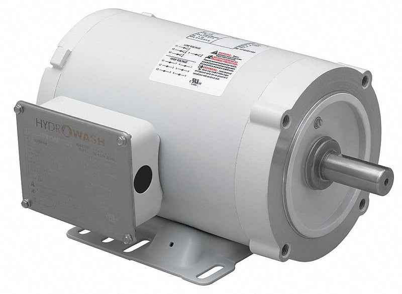 Hydrowash 1/2 HP Washdown Motor,3-Phase,1725 Nameplate RPM,230/460 Voltage,Frame 56C - 1321007145