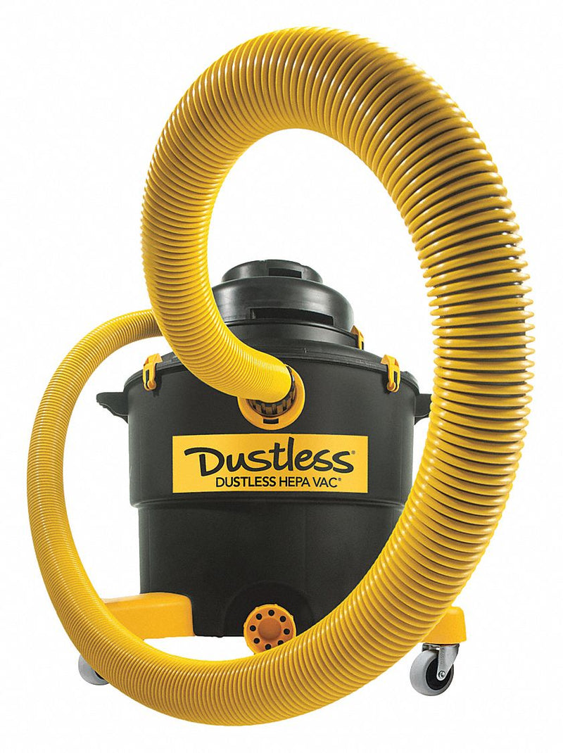 Dustless Dust Extractor, 16 gal Tank Size, 131 cfm, 2 1/4 in Vacuum Hose Dia. - D1606