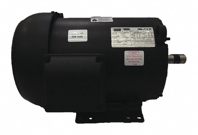 Dayton 5 HP, General Purpose Motor, 3-Phase, 1750 Nameplate RPM, 208-230/460 Voltage, 182/4T Frame - 36VF05