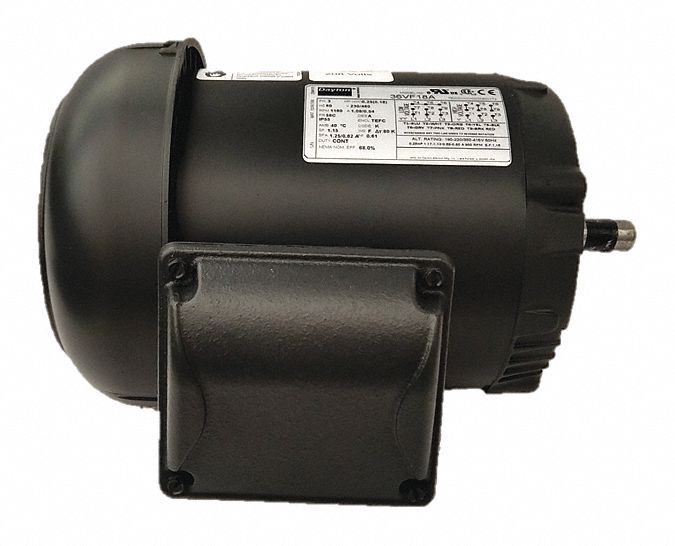 Dayton 1/4 HP, General Purpose Motor, 3-Phase, 1160 Nameplate RPM, 230/460 Voltage, 56C Frame - 36VF18