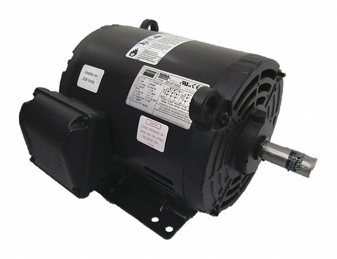 Dayton 5 HP, General Purpose Motor, 3-Phase, 1760 Nameplate RPM, 230/460 Voltage, 182/4T Frame - 36VF38