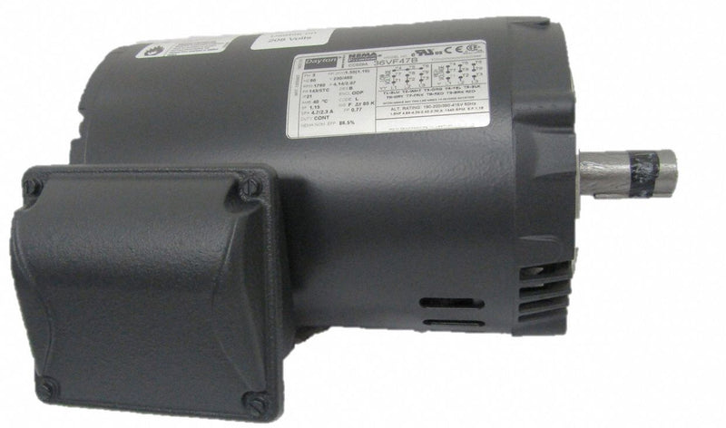 Dayton 1 1/2 HP, General Purpose Motor, 3-Phase, 1755 Nameplate RPM, 230/460 Voltage, 143/5TC Frame - 36VF47