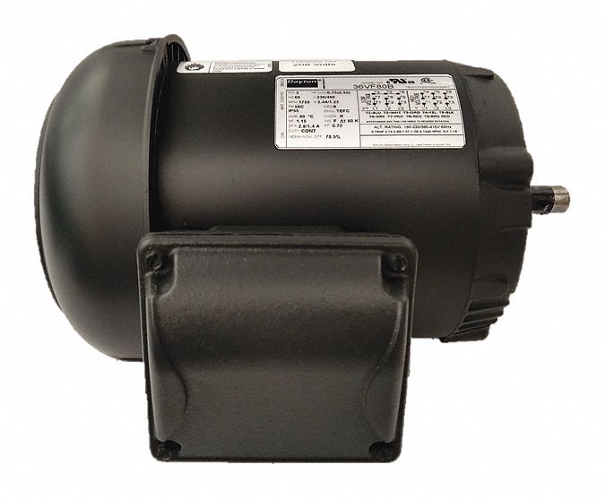 Dayton 3/4 HP, General Purpose Motor, 3-Phase, 1720 Nameplate RPM, 230/460 Voltage, 56C Frame - 36VF80