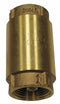 Campbell Check Valve, 3/4 in, Single, Inline Spring, Brass, FNPT x FNPT - CV-3TLF