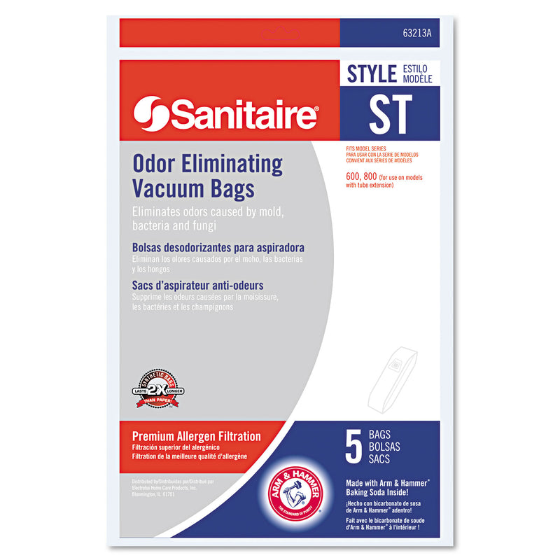 Sanitaire Style St Disposable Vacuum Bags For Sc600 & Sc800 Series, 5/Pack - EUR63213B10