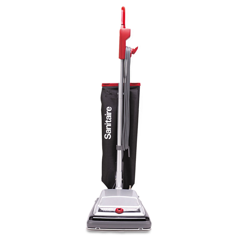 Sanitaire Tradition Quietclean Upright Vacuum, 18 Lb, Gray/Red/Black - EURSC889B