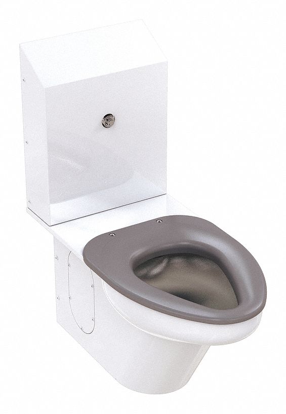 Bestcare White, Top, Ligature Resistant Toilet, Floor, 12 in Rough-In - WH2142-2802-1.6