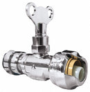 Sharkbite Chrome Straight Supply Stop, Push Inlet Type, 200 psi - 24732LF